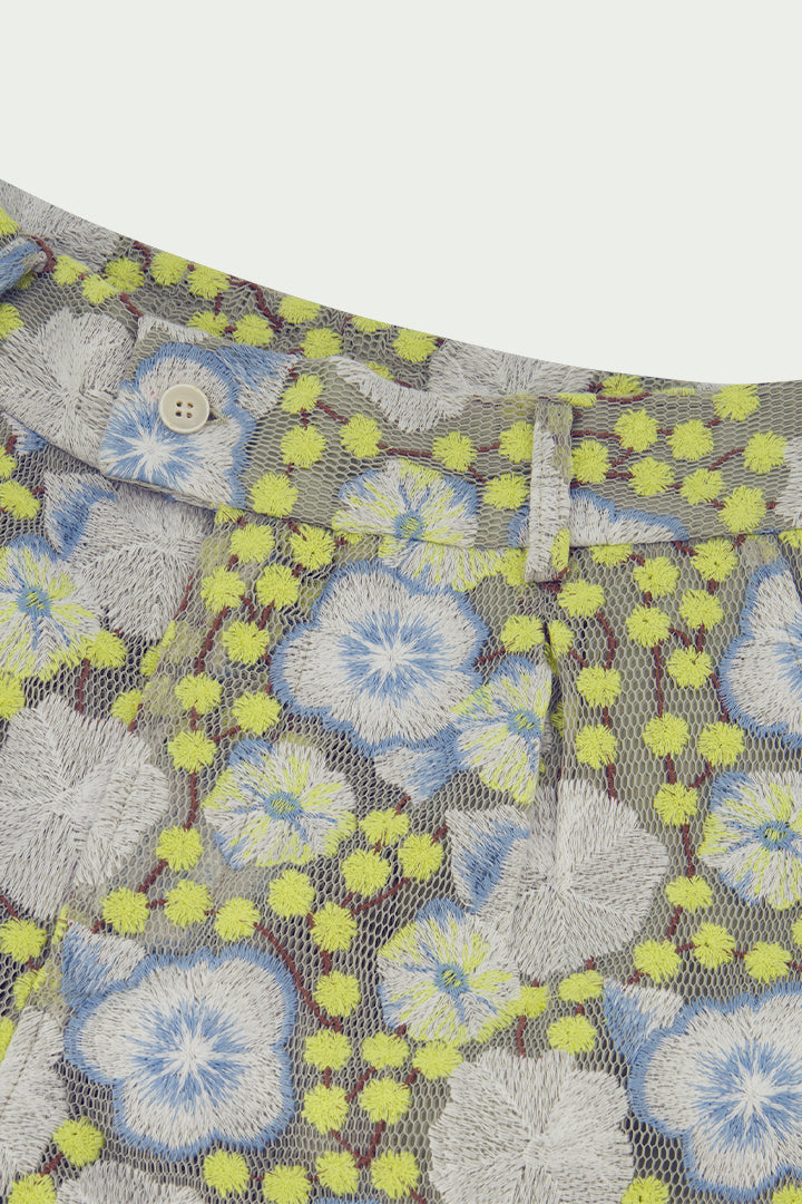 Koos Embroidered Maille Baskèt Shorts