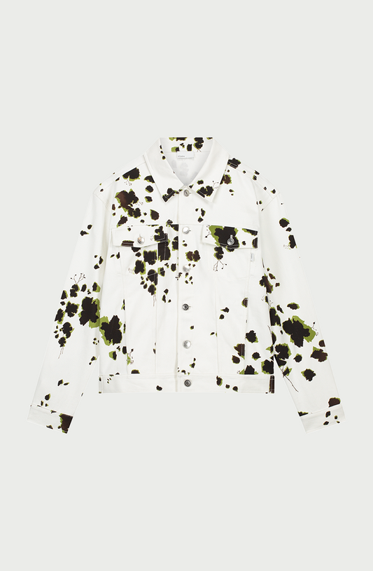 Gwen Denim Jacket in Botanical Cow