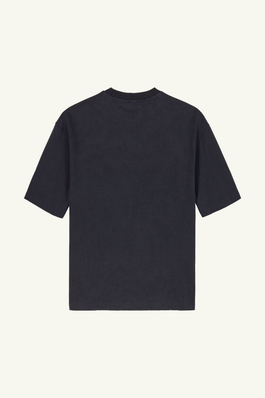 August Interlock Tee in Pirate Black