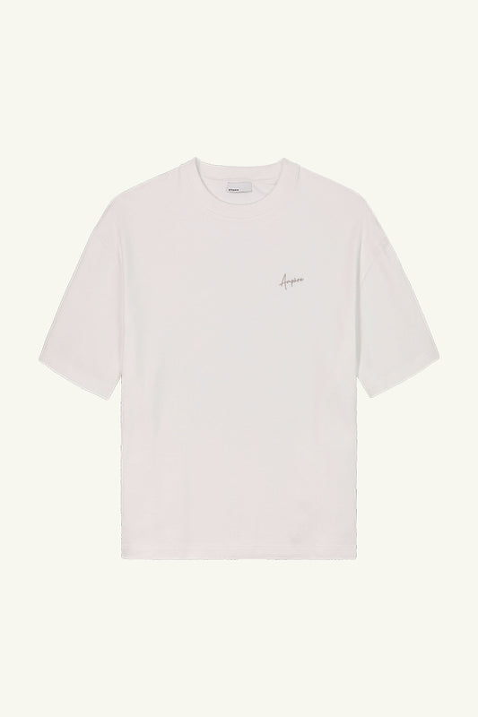 August Interlock Tee in White