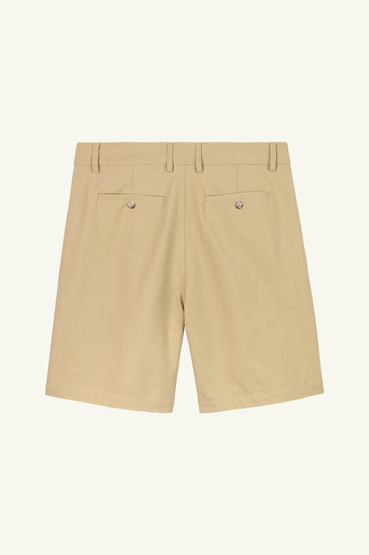Maud Double Weave Balloon Short in Olive Grey