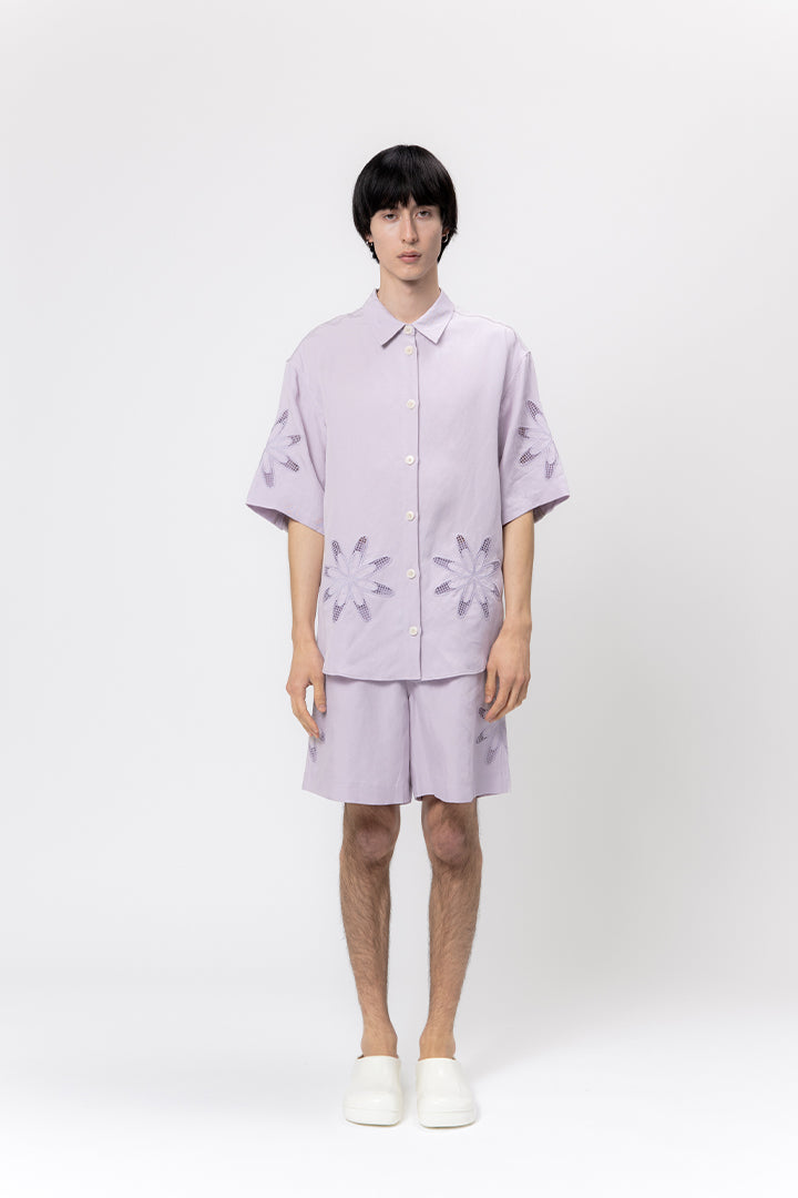 Koos Embroidered Linen Shorts