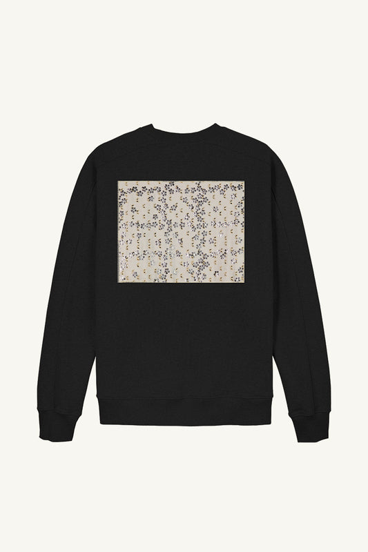 Theo Loopback Fleece Sweatshirt in Pirate Black