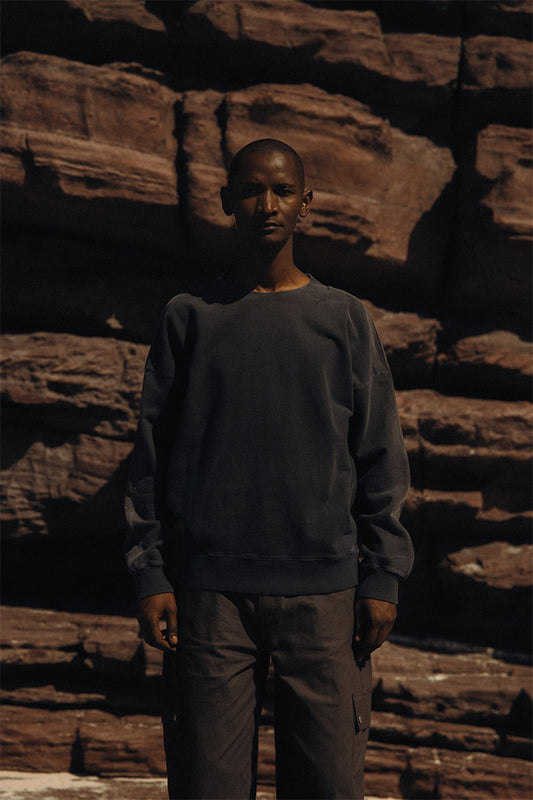 Theo American Fleece Sweat Pirate Black