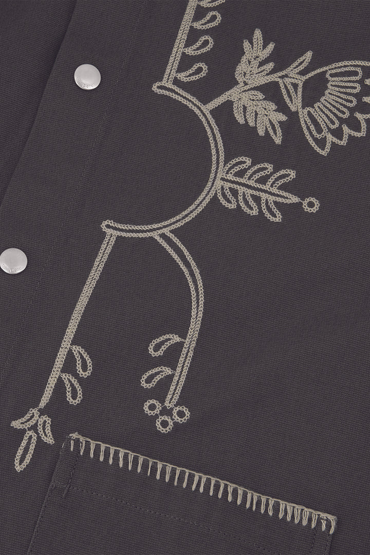 PRE ORDER: Martijn Cotton Ripstop Overshirt in Anthracite