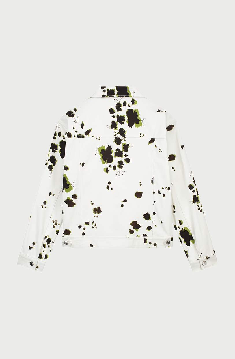 Gwen Denim Jacket in Botanical Cow