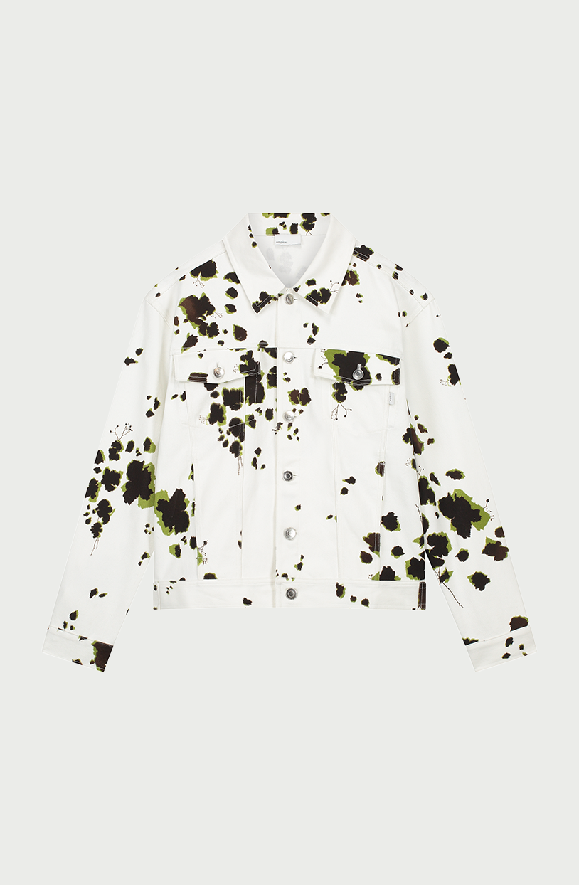 Gwen Denim Jacket in Botanical Cow