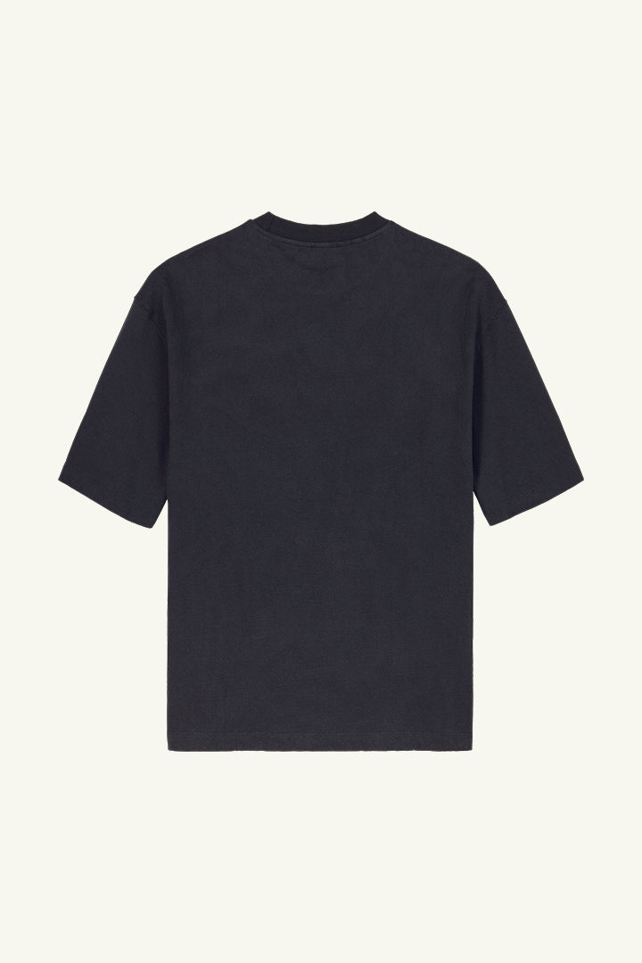 August Interlock Tee in Pirate Black