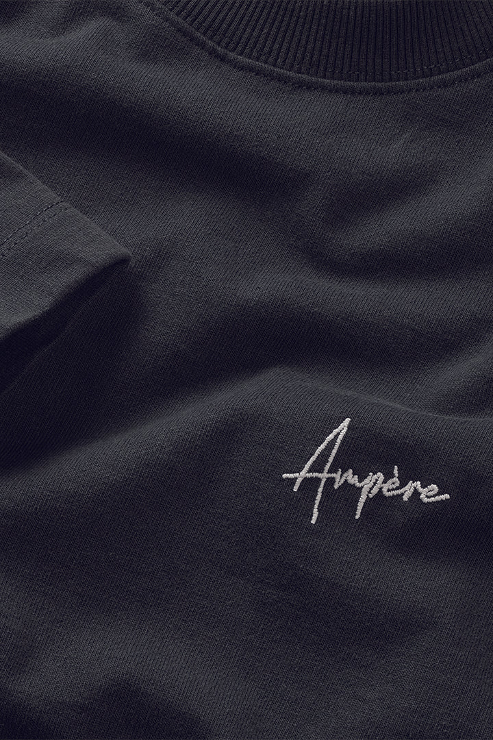 August Interlock Tee in Pirate Black