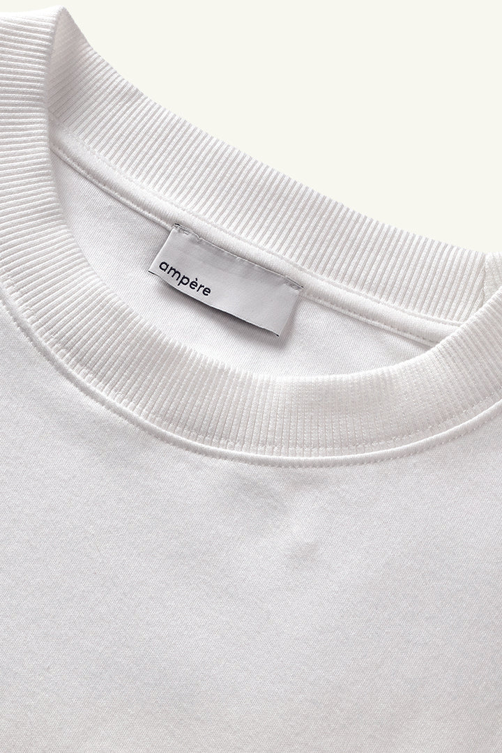 August Interlock Tee in White