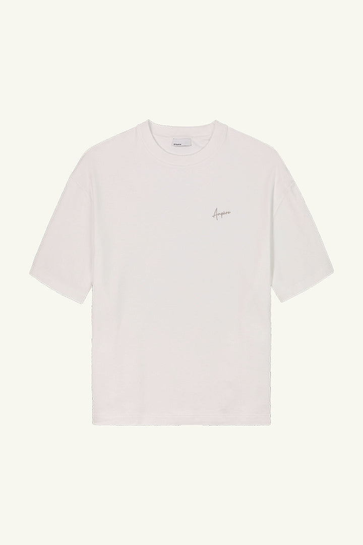 August Interlock Tee in White
