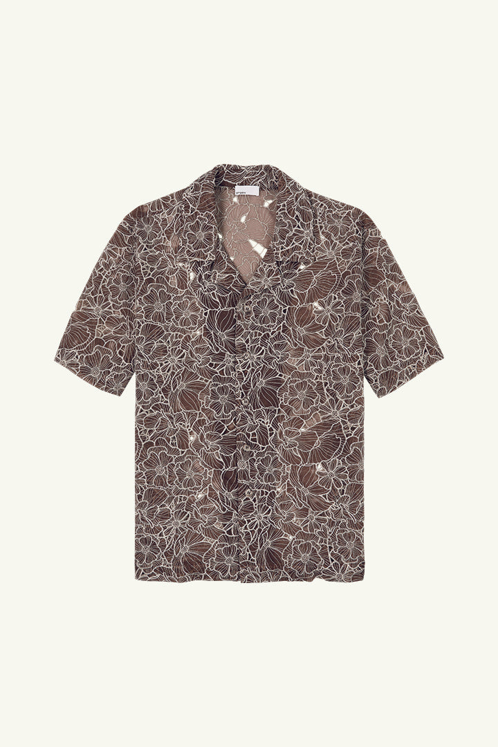 Benno Short Sleeve Shirt in Brown