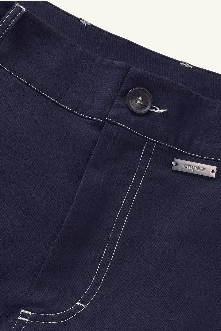 Erwin Garbadine Short in Dark Sapphire