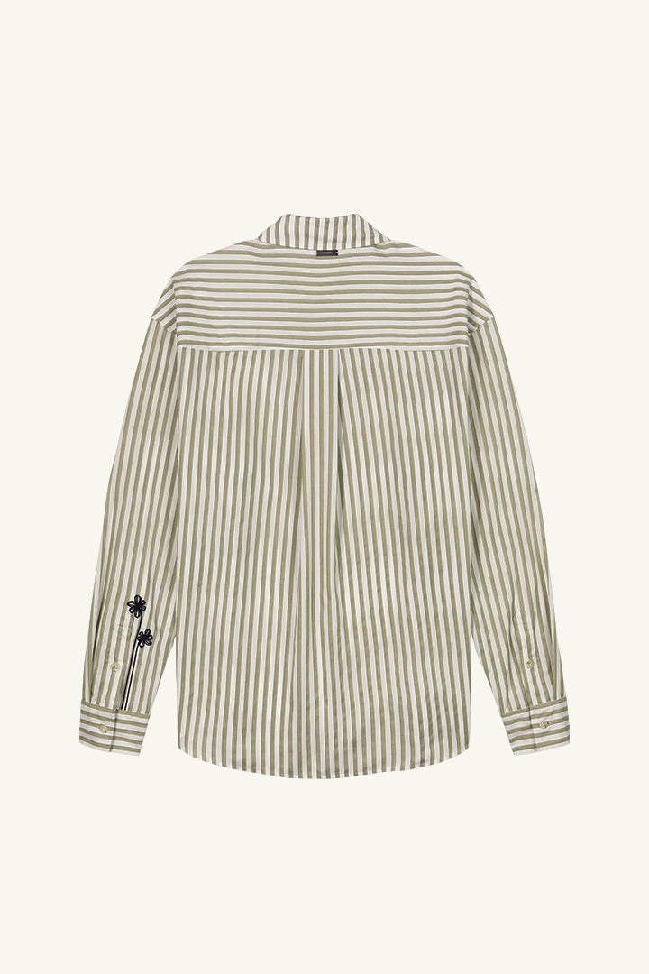 Gerrit Light Woven Oversized Shirt in Abbey Stone