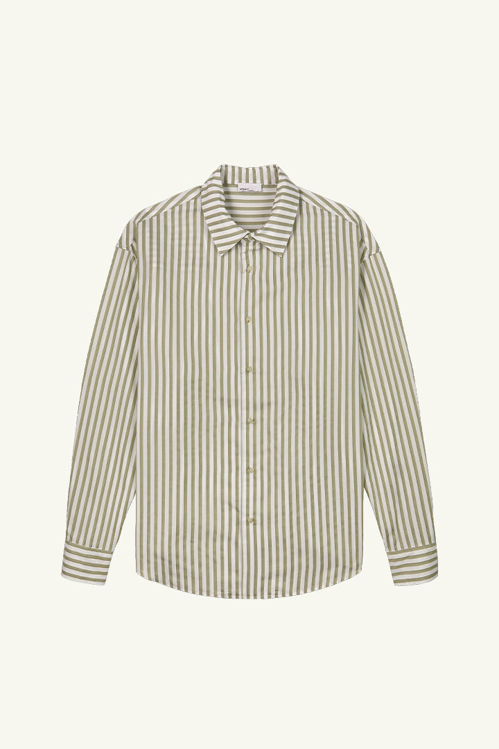 Gerrit Light Woven Oversized Shirt in Abbey Stone