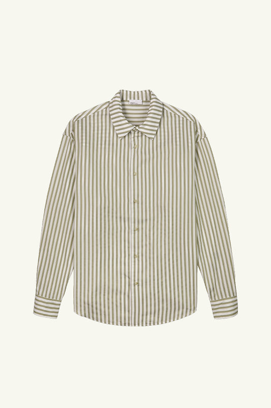 Gerrit Light Woven Oversized Shirt in Abbey Stone