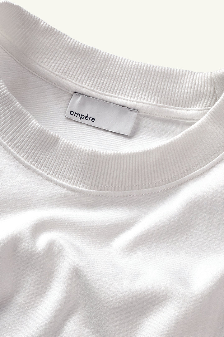 August Interlock Tee in White