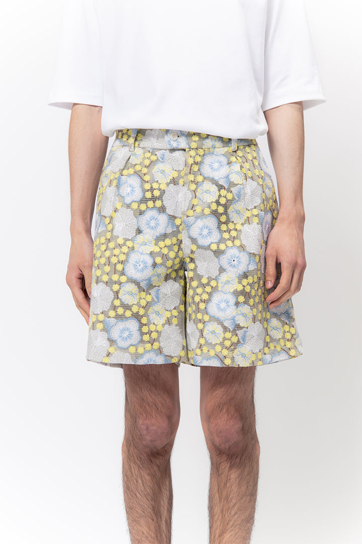 Koos Embroidered Maille Baskèt Shorts