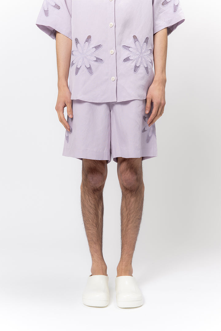 Koos Embroidered Linen Shorts