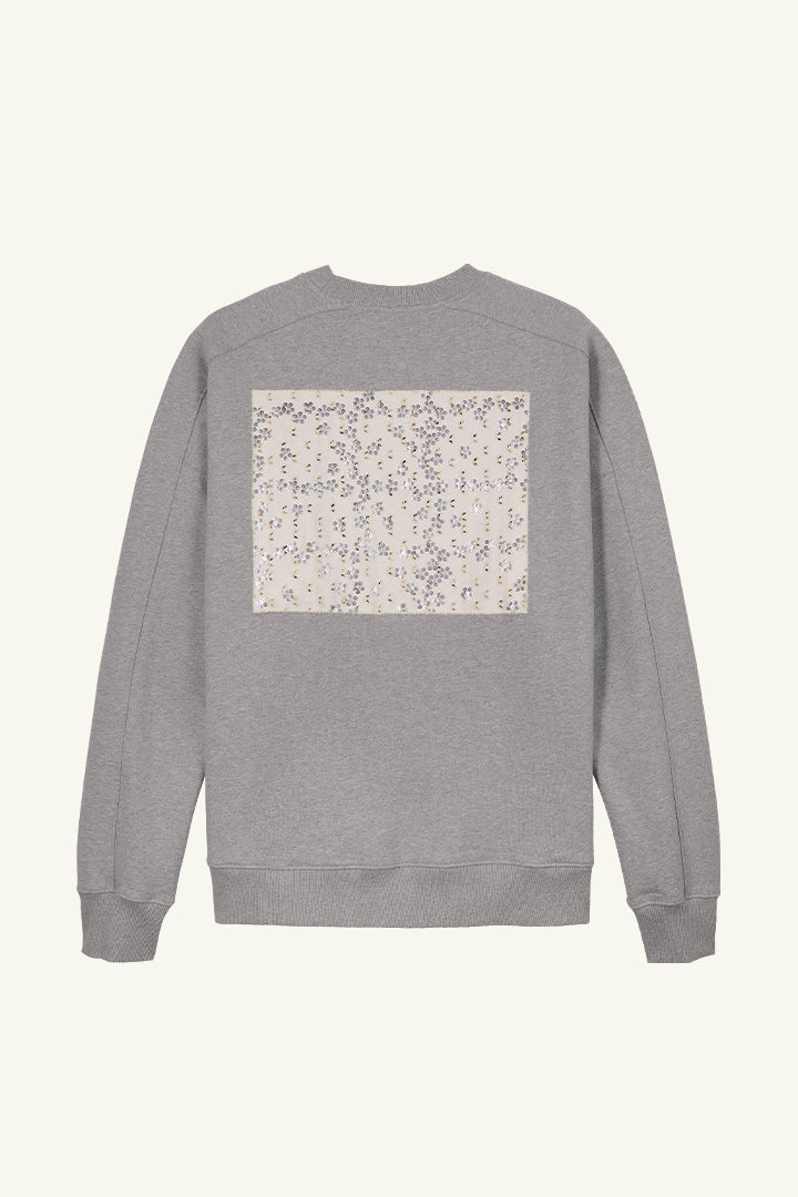 Theo Loopback Fleece Sweatshirt in Grey