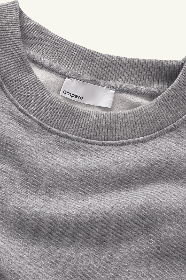 Theo Loopback Fleece Sweatshirt in Grey